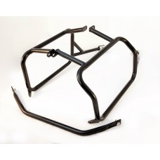 Black stainless steel racks for Triumph Tiger 800